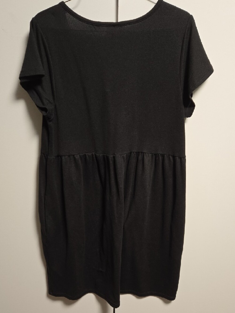 LuLaRoe Black Short Sleeve Button-Front Mini Dress - Picture 3 of 3
